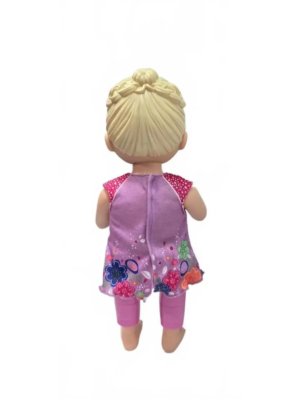 Baby Alive Blonde Hair Doll in Purple Floral Outfit with Crown